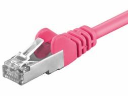 FTP netværkskabel - Skærmet CAT5e, 2xRJ45, MAGENTA (2m)
