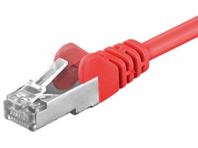 FTP netværkskabel - Skærmet CAT5e, 2xRJ45, RØD (2m)