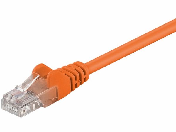 UTP netværkskabel - CAT5E, 2 x RJ45, Orange (0,25m)
