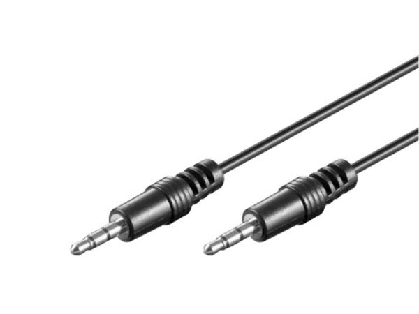 Audiokabel - 2 x 3,5mm st. JACK, ren kobber, skærmet (0,6m)