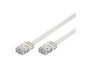 UTP netværkskabel, FLAD - 2xRJ45, CAT6, Hvid (5m)