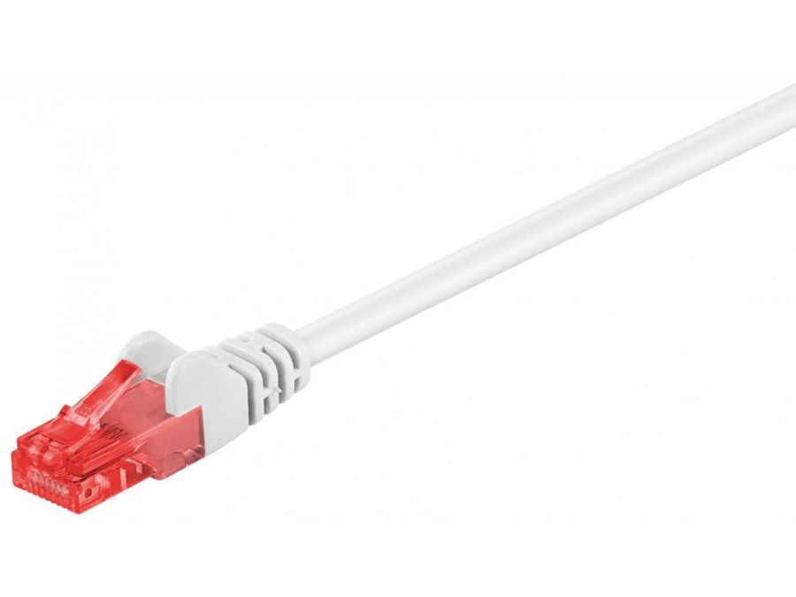 UTP netværkskabel - CAT6, 2xRJ45, Hvid (5m)