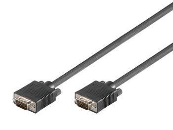 Monitorkabel - Full HD SVGA, han/han, Sort (0,8m)
