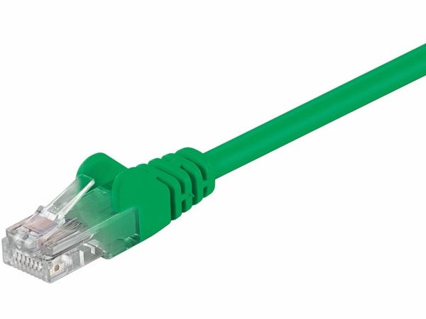 UTP netværkskabel - CAT5E, 2 x RJ45, Grøn (0,25m)