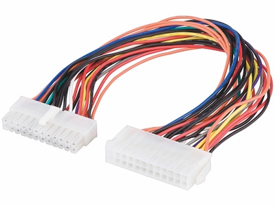Intern PC strømkabel - 24P ATX 2.2 han/hun (30cm)