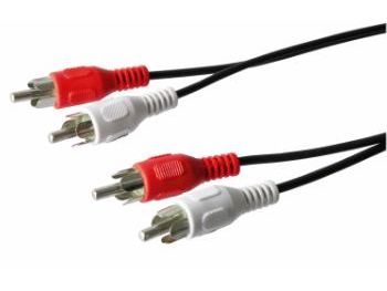 Phonokabel - 2 x RCA han til 2 x RCA han (0,5m)