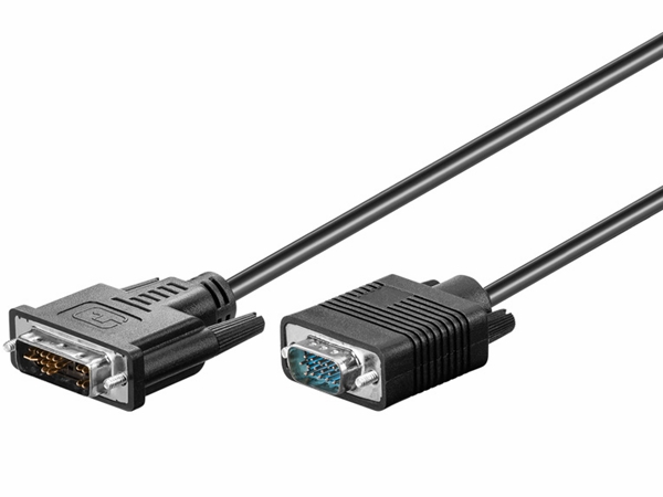 DVI-A/VGA kabel - DVI-A (12+5) han til SVGA han (10m)