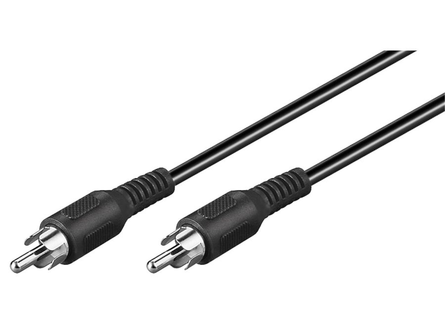 Phonokabel - RCA han til RCA han, Forniklet (2m)