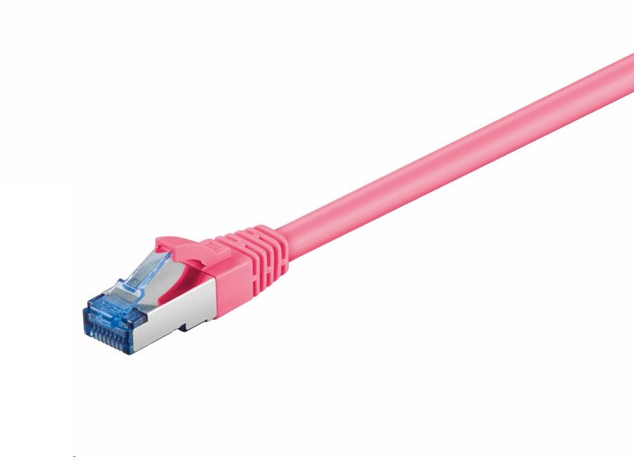 S/FTP netværkskabel - CAT6a PIMF halogenfri, Magenta (0,5m)