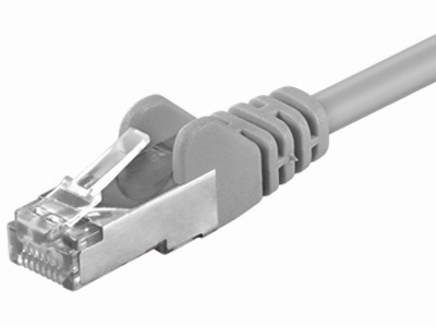 FTP netværkskabel - Skærmet CAT5e, 2xRJ45, GRÅ (1m)