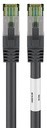 CAT8.1 netværkskabel - S/FTP (PiMF), LSZH, OFC, Sort (0,25m)