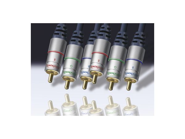 RGB videokabel (prof.) - 2 x 3 RCA(Phono) han, 75ohm (20m)