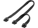 PCIe strømforsyningskabel - 8-Pin han til Dual 6+2 han