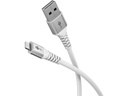 USB-A til Lightning Supersoft Tekstilkabel, 3A, Hvid (0,5m)