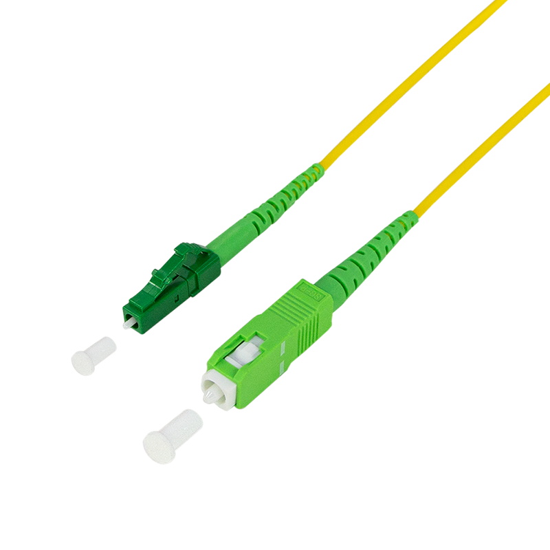 Fiberoptisk patchskabel SC/APC-LC/APC, OS2 singlemode (0,5m)