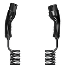 Spiral ladekabel til elbil - 22kW, 32A, 3-faset, type 2 (5m)