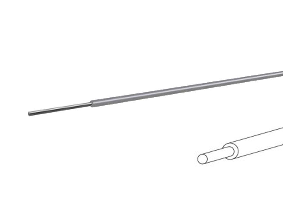 Monteringsledning - 0,2mm² massiv fortinnet CU, Grå (100m)