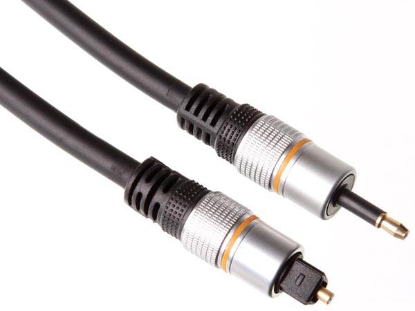 Optisk kabel - TOSLINK til 3,5mm ministik han (2,5m)