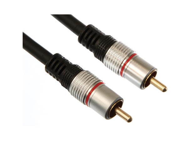 Digital audiokabel - 2 x RCA(Phono) han - Prof. (5m)