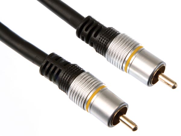 Videokabel - RCA(Phono) han til RCA(Phono) han (20m)