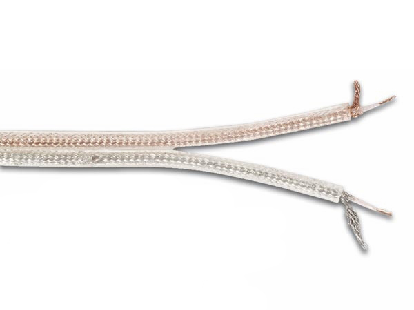 Phonokabel - 2x0,25mm² skærmet twin, Sølv/Guld (1m)