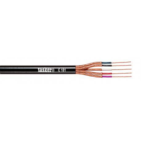 Mikrofon-/audiokabel - 5x0,14mm², Ø6,5mm Sort (metervare)