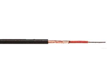 Mikrofonledning m. skærm - 1 x 0,25mm² Ø3mm Sort (metervare)