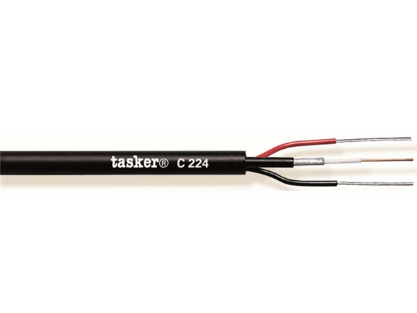 COAX kombikabel - Mini RG59 + 2 x strøm, Sort (metervare)