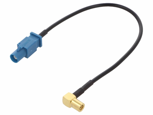 Bilantenne adapterkabel - Fakra han til SMB 90° hun (20cm)