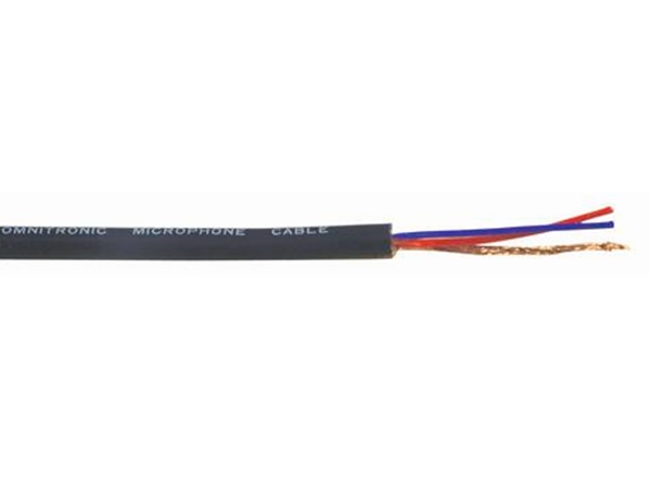 Mikrofonledning - 2 x 0,22mm² CU, Ø5,5mm Sort (metervare)