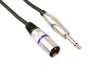 XLR kabel - XLR han til 6,35mm mono JACK han (6m)