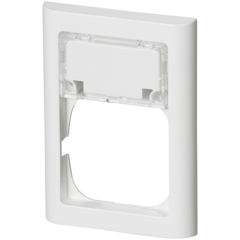 LK Fuga ramme Softline 63 1½m m. tekstfelt - hvid