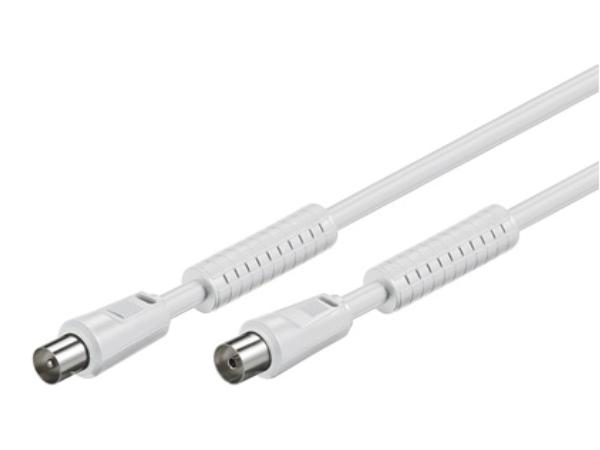 Antennekabel - COAX han til COAX hun, RG59 støjfiltre (7,5m)