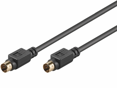 S-VHS kabel - 2 x 4 pol mini-DIN han, forgyldt (1m)