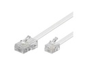ISDN telefonledning - RJ11(6P4C) til RJ45(8P4C), Hvid (3m)