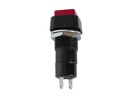 Rund Trykkontakt - 1P ON-(OFF), 3A/125V, Sort (Ø12mm)