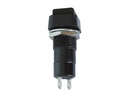 Trykkontakt - 1P OFF-(ON), 3A/250V, SORT knap (Ø12mm)