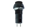 Trykkontakt - 1P OFF-(ON) 1A/125V SORT (Ø19,5mm)