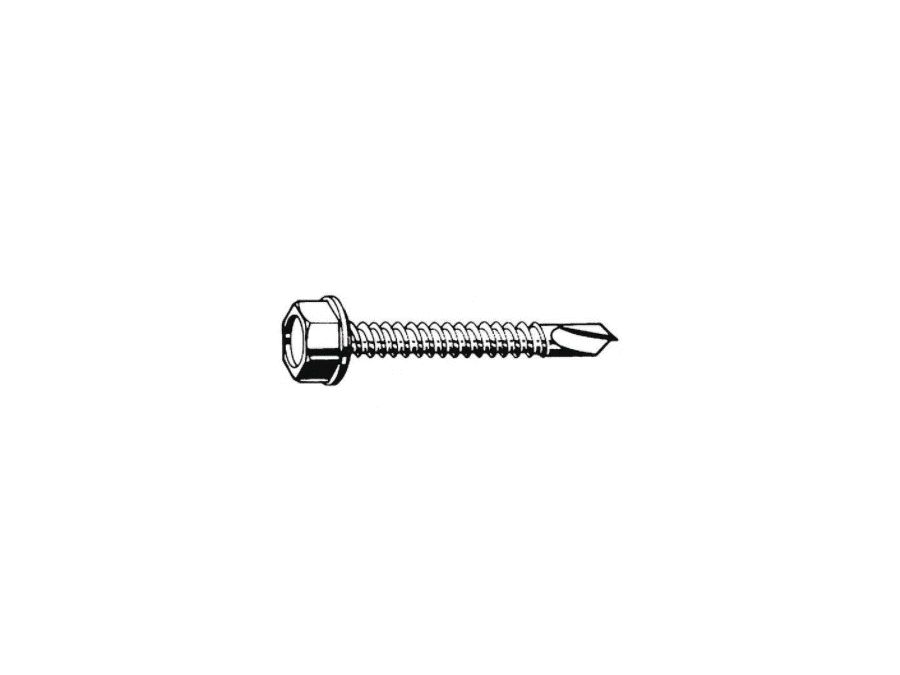 HEX selvborende skrue M4.2x13mm (ZINC 5 Micron) 100 stk.