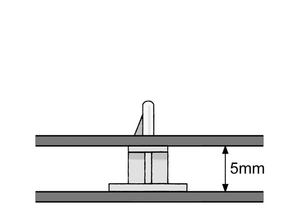 Selvklæbende printholder - Hul Ø4mm, H=5mm