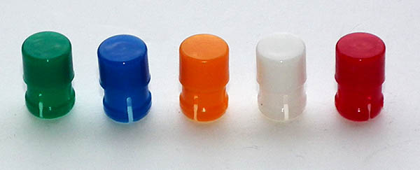 Linse/holder til 5mm LED - Gul, Rund (Ø7,1mm)