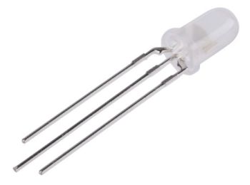 5mm tofarve LED - RØD/GRØN, 30/20mcd, anode (60°)