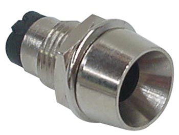 Monteringsholder til 5mm LED - Krom, Konkav reflektor