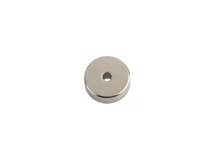 Magnet, neodynium - Ring, N35 Ni Ø20x4x7mm (1 stk.)