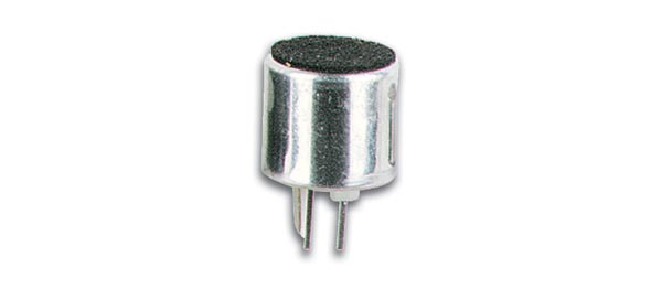 Elektret mikrofonkapsel - Ø9,7mm m. printben