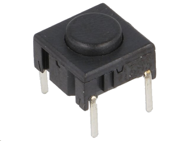 TACT mikrotrykkontakt - 10x10mm, H=6,4mm