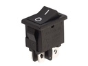 Vippekontakt - 2P OFF-ON, 6A/250V, SORT I/O (19,4x13mm)
