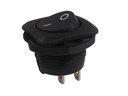 Vippekontakt - 1P OFF-ON, 6A-250V, Sort (Ø20mm hul)