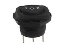 Vippekontakt - 1P ON-OFF-ON, 6A-250V, Sort (Ø20mm hul)