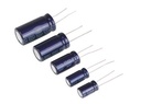 22uF / 25V Lodret elektrolyt, Ø8x12mm (85°C)